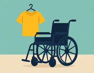 wheelchair and shirt illustration