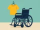 wheelchair and shirt illustration